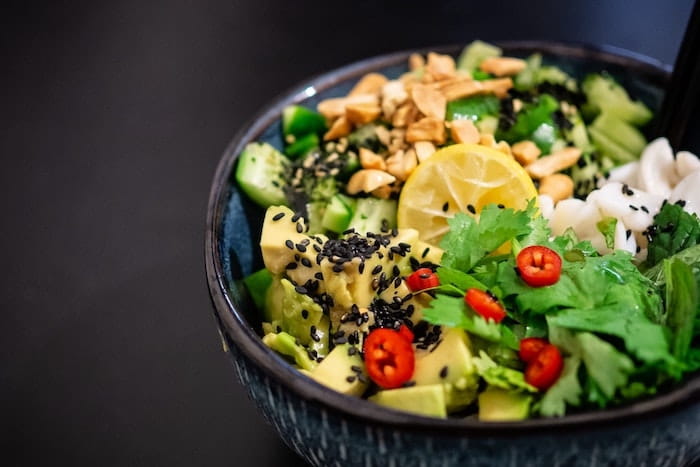 salad on plate